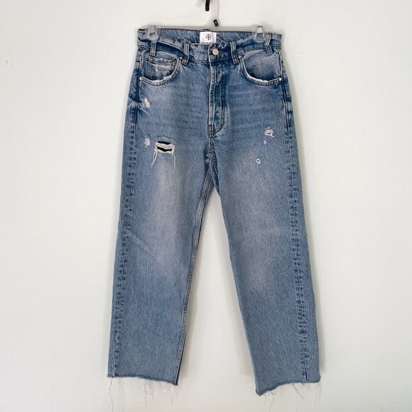 Anine Bing Distressed Straight Leg Jeans - Picture 5 of 12